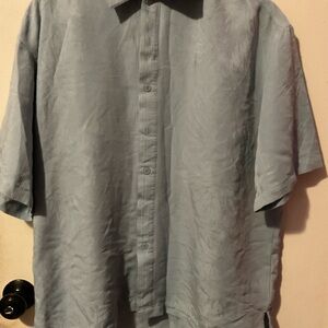 Milano Men's Casual Light Blue Button Down Shirt